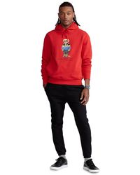 bear tartan fleece hoodie