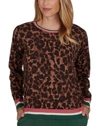 Ruby Rd. - Petite Cheetah Print Knit Sweater - Lyst