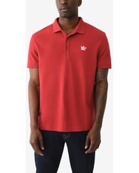 True Religion - Short Sleeve Relaxed Buddha Patch Polo Shirts - Lyst