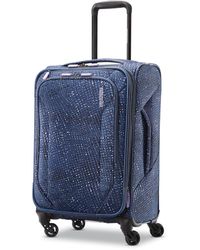 American Tourister Tribute Dlx 20" Softside Carry-on Spinner - Blue