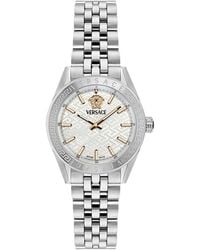 Versace - V-code Stainless Steel Bracelet Watch - Lyst
