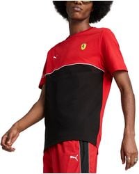 PUMA - Scuderia Ferrari Regular-fit Colorblocked Race T-shirt - Lyst