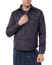 Members Only - Quilted Shirt Jacket - Lyst