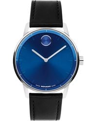 Movado - Bold Echo Swiss Quartz Leather Watch 40mm - Lyst