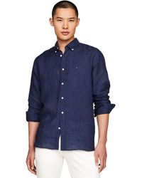 Tommy Hilfiger - Pigment-dyed Button-down Long Sleeve Shirt - Lyst
