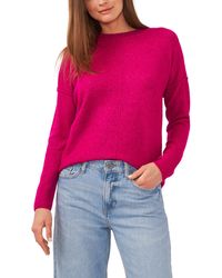 Vince Camuto - Cozy Crewneck Long-sleeve Extend-shoulder Sweater - Lyst