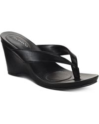 Style & Co. - Chicklet Wedge Thong Sandals - Lyst