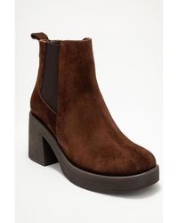 Forever & Always Shoes - Lysa Leather Platform Boot - Lyst