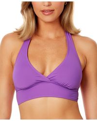 Anne Cole - Solid Banded Halter Bikini Top - Lyst