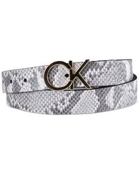 Calvin Klein - Reversible Monogram Buckle Belt - Lyst