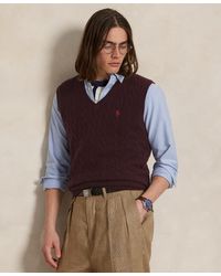 Polo Ralph Lauren - Cable-knit Wool-cashmere Sweater Vest - Lyst