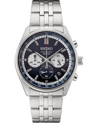 Seiko - Chronograph Essentials Stainless Steel Bracelet Watch 42mm - Lyst