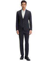 BOSS - Boss By Washable Micro-patterned Stretch Fabric Slim-fit Suit - Lyst