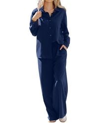 CUPSHE - Soft Dawn Oversized Collared Wide-leg Shirt And Trouser Set - Lyst