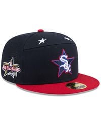 KTZ - Navy/red Cleveland Guardians 2025 Mlb All-star Game Workout Side Patch 59fifty Fitted Hat - Lyst