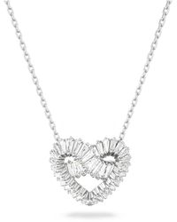 Swarovski - Crystal Mixed Cuts Heart Matrix Pendant Necklace - Lyst