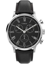 Timex - Waterbury Leather Strap Watch 40 Mm - Lyst