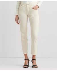 Lauren by Ralph Lauren - Mid-rise Tapered Jeans - Lyst