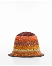Mango - Natural Fiber Bucket Hat - Lyst