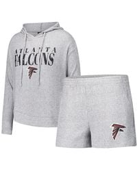 Concepts Sport - 2-piece Atlanta Falcons Juniper Long Sleeve Hoodie Top And Shorts Sleep Set - Lyst