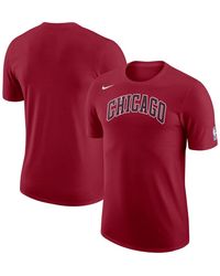 Utah Jazz Nike City Edition Performance Cotton Essential T-Shirt - Red