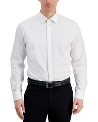 Alfani - Slim Fit Covered Placket Tuxedo Shirt - Lyst