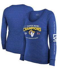 Majestic Men's Threads Royal Los Angeles Rams 2-Time Super Bowl