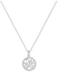 Giani Bernini - Cubic Zirconia Pave Monogram X Pendant 18" Necklace - Lyst