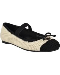 Guess - Maysa Crochet Knit Round Toe Mary Jane Ballet Flats - Lyst