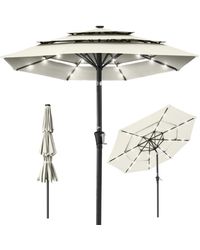 Best Choice Products - 10ft 3-tier Solar Patio Umbrella W/ 24 Led Lights - Lyst