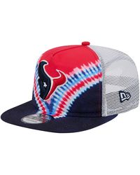 KTZ - Red/navy Houston Texans Throwback Dye Golfer Snapback Hat - Lyst