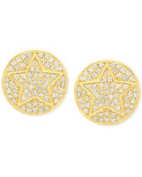 Macy's - Diamond Cluster Star Disc Stud Earrings (3/4 Ct. T.w. - Lyst