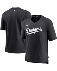 Nike - Los Angeles Dodgers Authentic Collection Pregame Raglan Performance V-neck T-shirt - Lyst