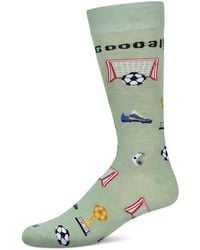 Memoi - Soccer Novelty Crew Socks - Lyst