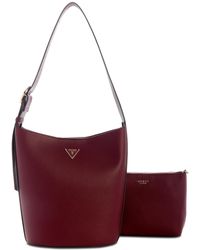 Guess - Meridian Ii Medium Bucket Bag - Lyst