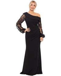 Xscape - Petite Off-the-shoulder Floral-sleeve Gown - Lyst