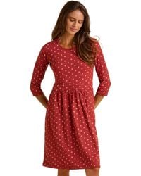 Brakeburn - Freya 3/4 Sleeve Embroide Midi Dress - Lyst