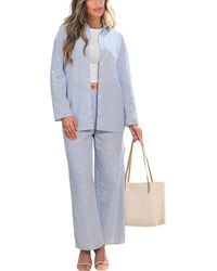 CUPSHE - Striped Button Down Matching Set - Lyst
