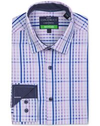 Con.struct - Recycled Slim Fit Plaid Performance Stretch Cooling Comfort Dress Shirt - Lyst