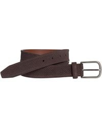 Johnston & Murphy - Perfed Suede Belt - Lyst