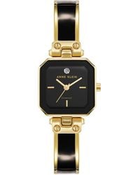Anne Klein - Quartz Octagonal Black Bangle Watch 24mm - Lyst