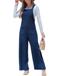 CUPSHE - Feeling Bubbly Blue Jumpsuit - Lyst