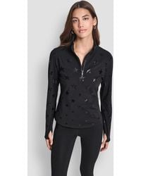 DKNY - Half Zip Pull-on Sweatshirt - Lyst