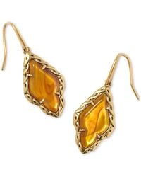 Kendra Scott - Glass And Mother Of Pearl Gold-tone Drop Earrings - Lyst
