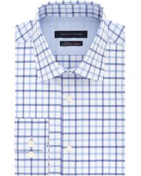 tommy hilfiger men's athletic fit performance stretch th flex collar dress shirt
