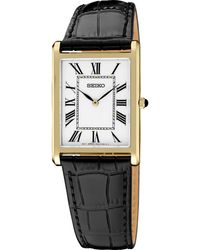 green emerald velvet dress Seiko SGF206 Men's Dress Yellow Gold Plated Stainless Steel Watch