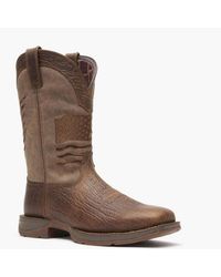 Durango - Rebel By Brown Distressed Flag Embroidery Western Boot - Lyst