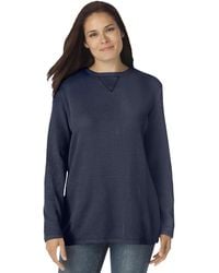 Woman Within - Within Waffle Thermal Sweatshirt - Lyst