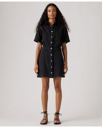 Levi's - Premium Short-sleeve Logan Western Denim Dress - Lyst