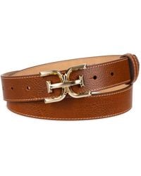 Sam Edelman - Slim Double-e Plaque Buckle Belt - Lyst